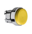 Cabeçote para botão ø22mm metálico, saliente, retorno por mola, amarelo  zb4bl5