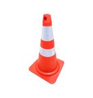 Cone de Sinalização Flexível Laranja PVC 700.00652 Plastcor