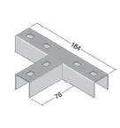 EMENDA PERFILADO INTERNA T  GALVANIZADO ELETROLITICO 38X38MM 22MSG