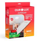 Luminária LED Plafon 18W 2700K Quadrado 03207A Ourolux