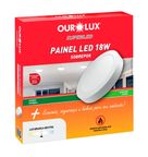 Luminária LED Plafon 18W 6500K Redondo 3214 Ourolux