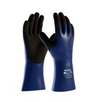 LUVA PROTECAO QUIMICA NYLON / BORRACHA NITRILICA (NBR) AZUL/PRETA        TAMANHO P  MAXIDRY PLUS