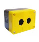 Botoeira de Comando Vazia Max Botton 2 Furos 22,5mm Preto SQ2K Steck