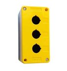 Botoeira de Comando Vazia Max Botton 3 Furos 22,5mm Preto SQ3K Steck