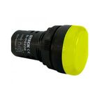 Sinaleiro Max Boton Amarelo Redondo Plástico 22mm LED 220V SLDS2203 Steck