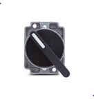 Chave Seletora Max Botton Plástico 22mm Preto Manopla Curta 60° 2 Posições Fixas Não Iluminado SLMB8D0NA Steck