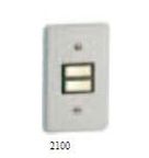 INTERRUPTOR PREDIAL EMBUTIR 2 TECLA SIMPLES   MARFIM 250V 10A COM PLACA 4 X 2" CINZA  SILENTOQUE