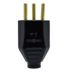 Plugue 2P+T 10 A Preto 11116 Transmobil