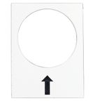 Etiqueta Plast Seta Direita 30X40Mm Br/Pt Zb2By4907