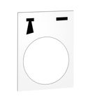 Etiqueta Plast Flecha Alarme 30X40Mm Br/Pt Zb2By4935