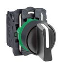 Chave Seletora Harmony XB5 Plástico 22mm Preto Manopla Curta 45° 3 Posições Não Iluminado XB5AD33 Schneider