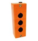 Botoeira de Comando Vazia Harmony XAP 3 Furos 22mm Laranja XAPR3603 Schneider