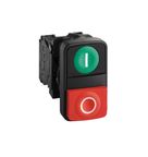 Botão Duplo Linha Harmony XB5 Verde/Vermelho 22mm 1NA+1NF XB5AL73415 Schneider