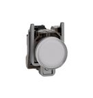 Sinaleiro Harmony XB4 Branco Redondo Metálico 22mm LED 24VCA/CC XB4BVB1 Schneider