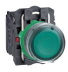 Botão Redondo Linha Harmony XB5 Verde 22mm 1NA+1NF XB5AW3365 Schneider