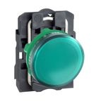 Sinaleiro Harmony XB5 Verde Redondo Plástico 22mm Base Ba9s 250V XB5AV63 Schneider