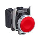 Botão Redondo Linha Harmony XB4 Vermelho 22mm 1NA+1NF XB4BA45 Schneider