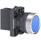 Botão Redondo Linha Easy Harmony XA2 Azul 22mm 1NA XA2EA61 Schneider