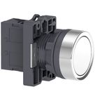 Botão Redondo Linha Easy Harmony XA2 Branco 22mm 1NA XA2EA11 Schneider