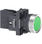 Botão Redondo Linha Easy Harmony XA2 Verde 22mm 1NA XA2EH031 Schneider