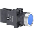 Botão Redondo Linha Easy Harmony XA2 Azul 22mm 1NA XA2EW36B1 Schneider