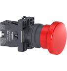 Botão Cogumelo 40mm Linha Easy Harmony XA2 Vermelho 22mm 1NF XA2EC42 Schneider