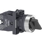 Chave Seletora Easy Harmony XA2 Plástico 22mm Preto Manopla Curta 90° 2 Posições Fixas Não Iluminado XA2ED25 Schneider