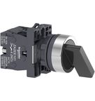 Chave Seletora Easy Harmony XA2 Plástico 22mm Preto Manopla Longa 45° 3 Posições Não Iluminado XA2EJ33 Schneider
