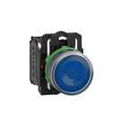 Botão Redondo Linha Harmony XB5 Azul 22mm 1NA+1NF XB5AW36B5 Schneider