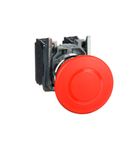 Botão Cogumelo/Emergência 40mm Linha Harmony XB4 Vermelho 22mm 1NA+1NF XB4BT845 Schneider