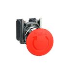Botão Cogumelo/Emergência 40mm Linha Harmony XB4 Vermelho 22mm 1NA+1NF XB4BS8445 Schneider