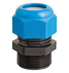 Conector Prensa-Cabo M25 Preto e Azul em Poliamida 6.6 Rosca Metrica GHG9601955R0104 Eaton
