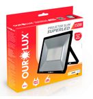 Projetor LED Superled Slim 150 W 6500 K Preto 3268 Ourolux