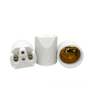 Soquete E-27 4 A 250 V em Porcelana Branco Sem Rabixo MT2303A Decorlux