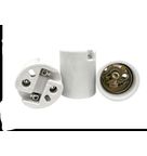 Soquete 16 A 500 V em Porcelana Branco  MT2403 Decorlux