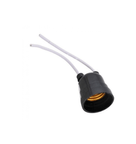 Soquete E-27 4 A 250 V em Polietileno Preto Com Rabixo MT2085A Decorlux