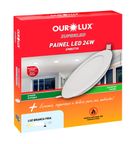 Luminária LED Plafon 24W 6500K Redondo 3204 Ourolux