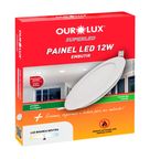 Luminária LED Plafon 12W 4000K Redondo 03208B Ourolux