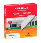 Luminária LED Plafon 12W 6500K Quadrado 3209 Ourolux