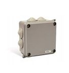 Caixa de Passagem Sobrepor Cega 102x102x55 mm em Poliestireno de Alto Impacto Cinza Claro com Tampa Opaca SSX111 Steck