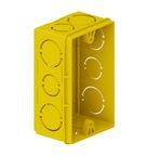Caixa de Luz Embutir Retangular 4x2 108,5x70x47,5 mm em PVC Amarela 33043538 Tigre