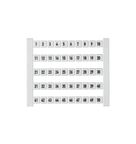 Identificador Conector de Passagem em Poliamida (Nylon) Branco Número 1-50 Preto DEKAFIX5FW Weidmüller Conexel