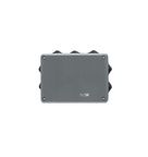 Caixa de Passagem Sobrepor 10 Embutes 152x109x70 mm em Poliamida 66 Cinza com Tampa Opaca S309 Steck