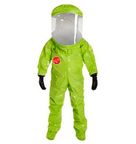 Macacão Verde Limão em TYCHEM® 10000 com Capuz Fechamento com Fita de argola e gancho e Costura Duplamente Termosseladas D13491190 Dupont
